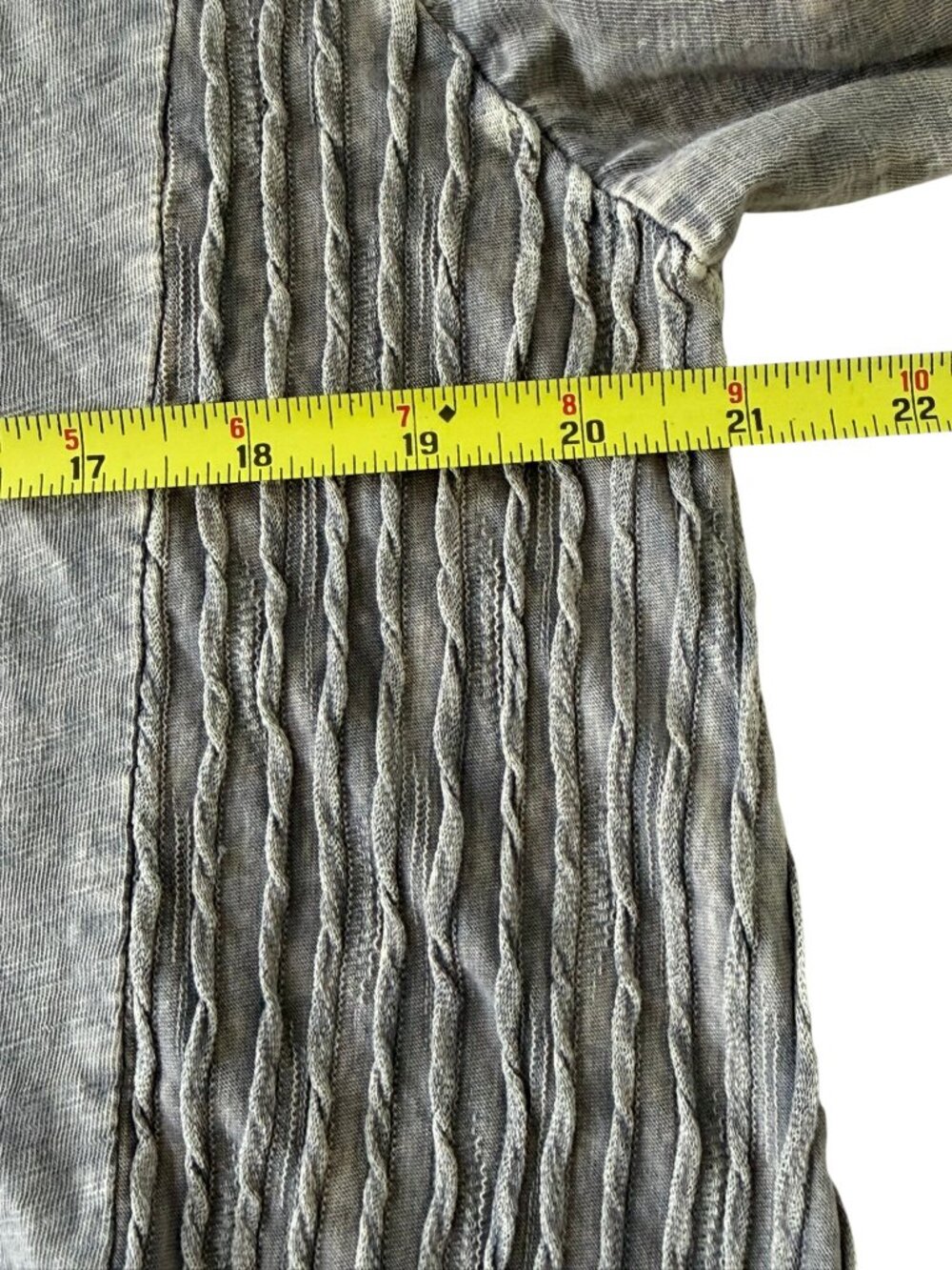 Jess & Jane Cotton Mineral Wash Art-To-Wear Tunic Whimsigoth A-Line Gray USA L - Picture 10 of 12